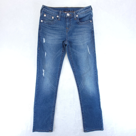 True Religion Jeans Women's Size 18 Slim Blue Mid Rise Denim - Picture 2 of 9